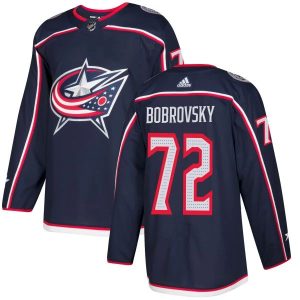 Herren Columbus Blue Jackets Eishockey Trikot Sergei Bobrovsky #72 Navy Authentic